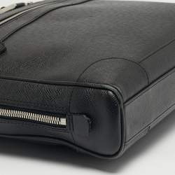 Pre Owned Louis Vuitton Black Taiga Leather Alexander Briefcase 