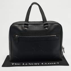 Pre Owned Louis Vuitton Black Taiga Leather Alexander Briefcase 