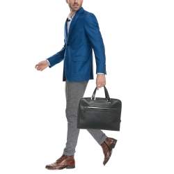 Pre Owned Louis Vuitton Black Taiga Leather Alexander Briefcase 