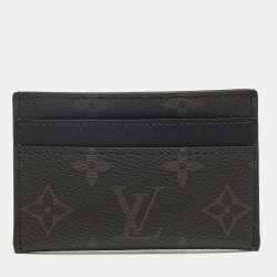 Pre Owned Louis Vuitton Monogram Eclipse Canvas Double Card Holder