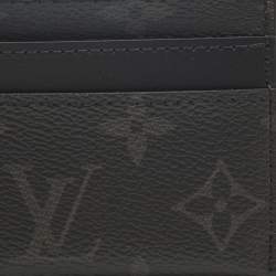 Pre Owned Louis Vuitton Monogram Eclipse Canvas Double Card Holder