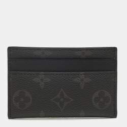 Pre Owned Louis Vuitton Monogram Eclipse Canvas Double Card Holder