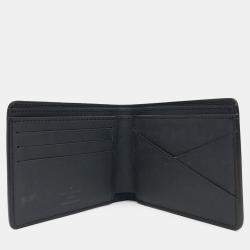 Pre Owned Louis Vuitton Black Leather Damier Infini Multiple Wallet