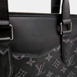 Pre Owned Louis Vuitton Black PVC Eclipse Explorer Briefcase