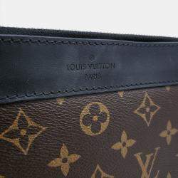Pre Owned Louis Vuitton Black Brown Canvas Makassar Discovery Pochette GM