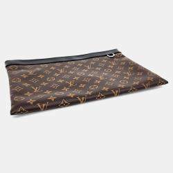 Pre Owned Louis Vuitton Black Brown Canvas Makassar Discovery Pochette GM