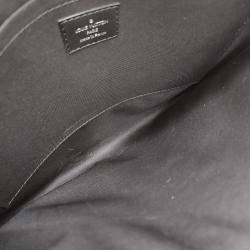 Pre Owned Louis Vuitton Black Brown Canvas Makassar Discovery Pochette GM