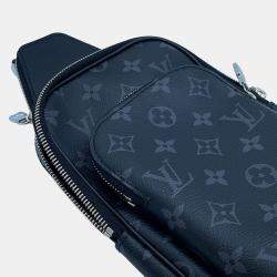 Pre Owned Louis Vuitton Avenue Sling Bag Noir Monogram Eclipse Size Pm