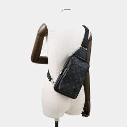 Pre Owned Louis Vuitton Avenue Sling Bag Noir Monogram Eclipse Size Pm