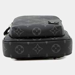 Pre Owned Louis Vuitton Avenue Sling Bag Noir Monogram Eclipse Size Pm