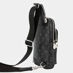 Pre Owned Louis Vuitton Avenue Sling Bag Noir Monogram Eclipse Size Pm