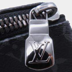 Pre Owned Louis Vuitton Keepall Bandouliere Noir Monogram Eclipse Monogram Eclipse Reverse Size 25