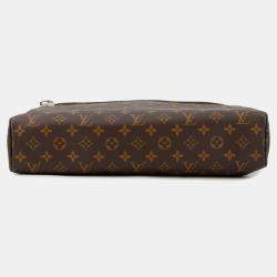 Pre Owned Louis Vuitton Horizon Briefcase Brown Monogram