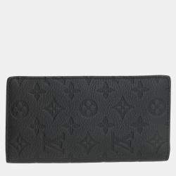 Pre Owned Louis Vuitton Portefeuille Brazza Noir Monogram Shadow