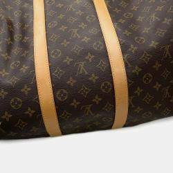 Pre Owned Louis Vuitton Keepall Bandouliere Brown Monogram Size 55