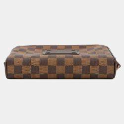 Pre Owned Louis Vuitton Bum Bag Brooklyn Brown Damier Ebene Canvas