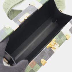 Pre Owned حقيبة كتف لوي فيتون نيو ترانك محفظة قماش مطلي وجلد بنقشة داكاموفلاج كاكي متعدد الألوان