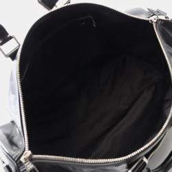 Pre Owned Louis Vuitton Keepall Cargo Bandouliere 50 Boston Bag Leather Black