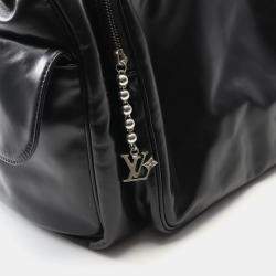 Pre Owned Louis Vuitton Keepall Cargo Bandouliere 50 Boston Bag Leather Black