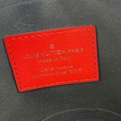 Pre Owned Louis Vuitton Epi Danube Pm Shoulder Bag Supreme Collaboration Electric Leather Red