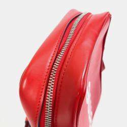 Pre Owned Louis Vuitton Epi Danube Pm Shoulder Bag Supreme Collaboration Electric Leather Red