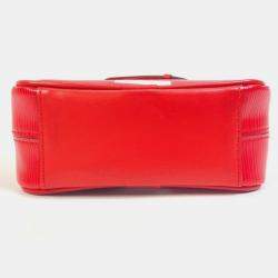 Pre Owned Louis Vuitton Epi Danube Pm Shoulder Bag Supreme Collaboration Electric Leather Red