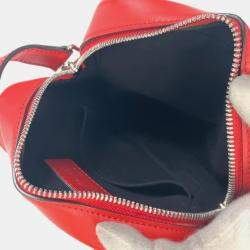 Pre Owned Louis Vuitton Epi Danube Pm Shoulder Bag Supreme Collaboration Electric Leather Red