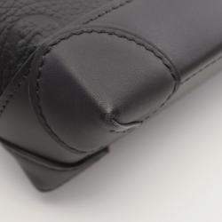 Pre Owned Louis Vuitton Steamer Pm Handbag Leather Monogram Taurillon Black