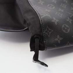 Pre Owned Louis Vuitton Montsouris Rucksack Coated Canvas And Leather Monogram Eclipse Black