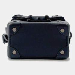 مملوكة مسبقًا Louis Vuitton Monogram Taurillon Vertical Trunk Wearable Wallet Shoulder Bag Black