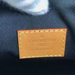 Pre Owned Louis Vuitton Damier Giant Nigo Collaboration Soft Trunk Pochette Shoulder Bag In Canvas Brown