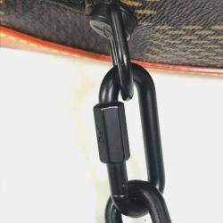 Pre Owned Louis Vuitton Damier Giant Nigo Collaboration Soft Trunk Pochette Shoulder Bag In Canvas Brown