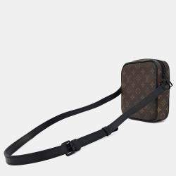 Pre Owned Louis Vuitton Brown Coated Canvas Christopher Wearable Wallet