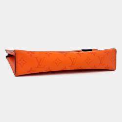 Pre Owned Louis Vuitton Orange Coated Canvas Eclipse Pochette Voyage MM