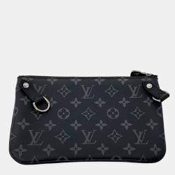 Pre Owned حقيبة ماسنجر لوي فيتون كانفس إيكلبس ثلاثي مطلي أسود