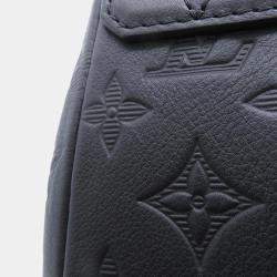 Pre Owned حقيبة هاموك لويس فيتون ظل أحادي اللوغو أسود حجم صغير