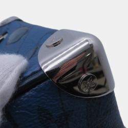 مملوكة مسبقًا حقيبة لوي فيتون سوفت ترانك صغيرة منقوشة بلون أزرق أكوا جاردن