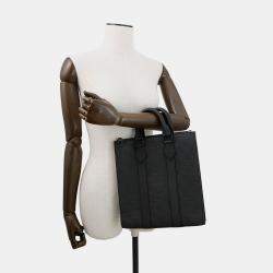 Pre Owned Louis Vuitton Sac Plat Black Monogram Taurillon