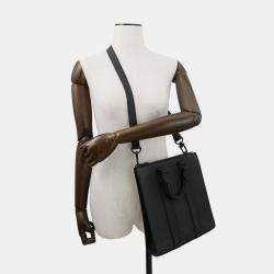 Pre Owned Louis Vuitton Sac Plat Black Monogram Taurillon