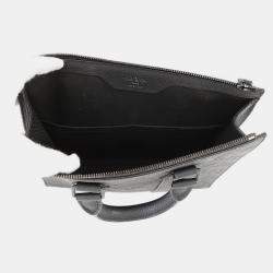 Pre Owned Louis Vuitton Sac Plat Black Monogram Taurillon