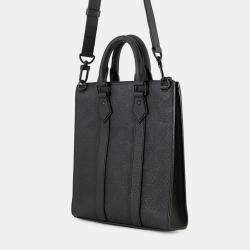 Pre Owned Louis Vuitton Sac Plat Black Monogram Taurillon