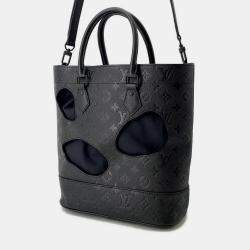 مملوكة مسبقًا حقيبة لويس فيتون مع ثقوب نوار مونوجرام إمبريانت جلد بحجم بي إم