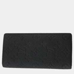 Pre Owned Louis Vuitton Portefeuille Brazza Noir Taurillon Leather/Monogram Pattern
