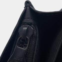 Pre Owned Louis Vuitton Portefeuille Brazza Noir Taurillon Leather/Monogram Pattern