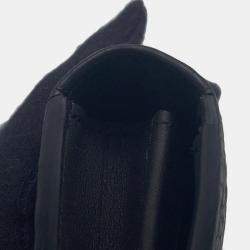 Pre Owned Louis Vuitton Portefeuille Brazza Noir Taurillon Leather/Monogram Pattern