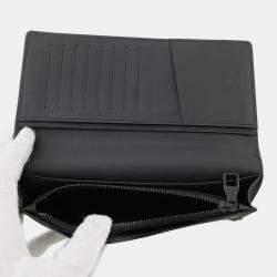 Pre Owned Louis Vuitton Portefeuille Brazza Noir Taurillon Leather/Monogram Pattern