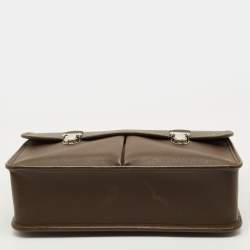 Pre Owned Louis Vuitton Anton Grizzli Taiga Leather Briefcase Bag