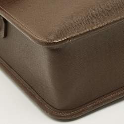 Pre Owned Louis Vuitton Anton Grizzli Taiga Leather Briefcase Bag
