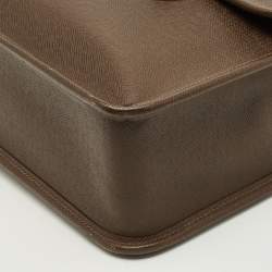 Pre Owned Louis Vuitton Anton Grizzli Taiga Leather Briefcase Bag