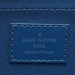Pre Owned Louis Vuitton Pochette Jour GM Blue Damier Graphite Canvas Pouch